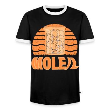 Taupe - T-shirt contrasté Homme - noir/blanc - Devant - AI Model Female 172 light (172cm) & AI Model Male 178 light (178cm)