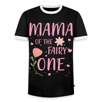 Maman de la fée Une - T-shirt contrasté Homme - noir/blanc - Devant - AI Model Female 172 light (172cm) & AI Model Male 178 light (178cm)