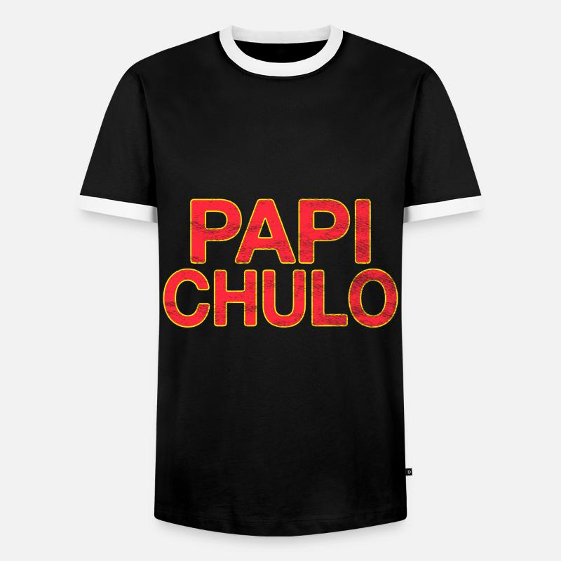Papi Chulo - Men's Ringer Shirt - black/white