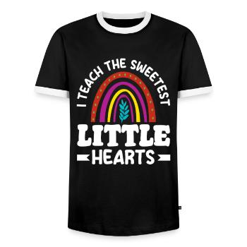 Grundschullehrerin Ich Unterrichte Die Süßesten - Männer Kontrast-T-Shirt - Schwarz/Weiß - Vorne - AI Model Female 172 light (172cm) & AI Model Male 178 light (178cm)