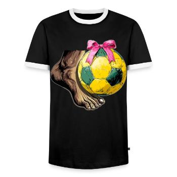 Coquette Arc Footvolley Joueur Fête des Mères Rose - T-shirt contrasté Homme - noir/blanc - Devant - AI Model Female 172 light (172cm) & AI Model Male 178 light (178cm)