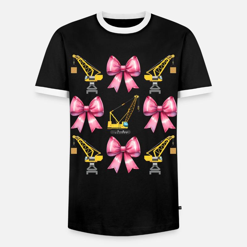 Coquette Bogenkranführer Kranführer - Männer Kontrast-T-Shirt - Schwarz/Weiß