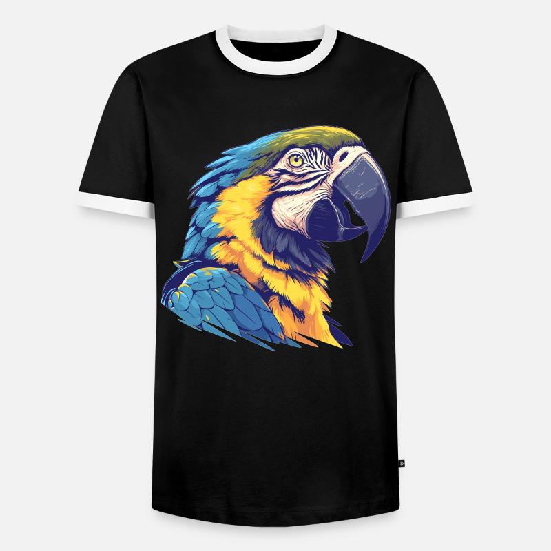 Macaw's Era - Men's Ringer Shirt - black/white