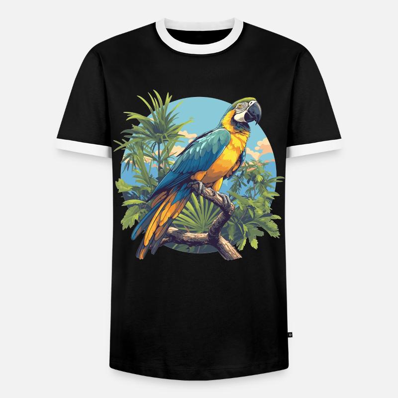 Macaw's Era - Men's Ringer Shirt - black/white