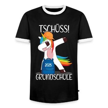 Grundschule Abschluss 2025 Grundschulabschluss - Männer Kontrast-T-Shirt - Schwarz/Weiß - Vorne - AI Model Female 172 light (172cm) & AI Model Male 178 light (178cm)