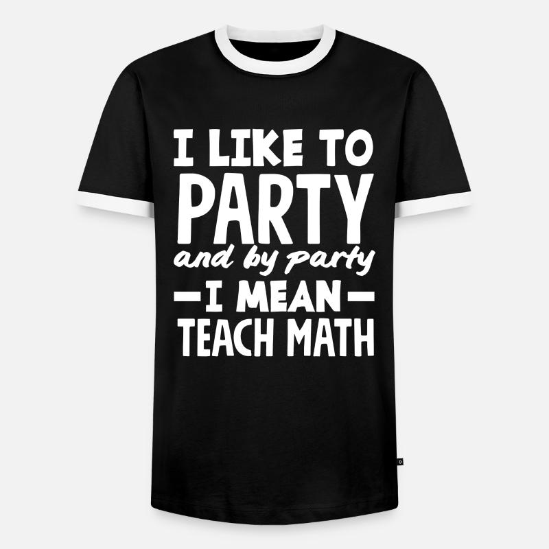 Math Teacher Math Gift - Men's Ringer Shirt - black/white