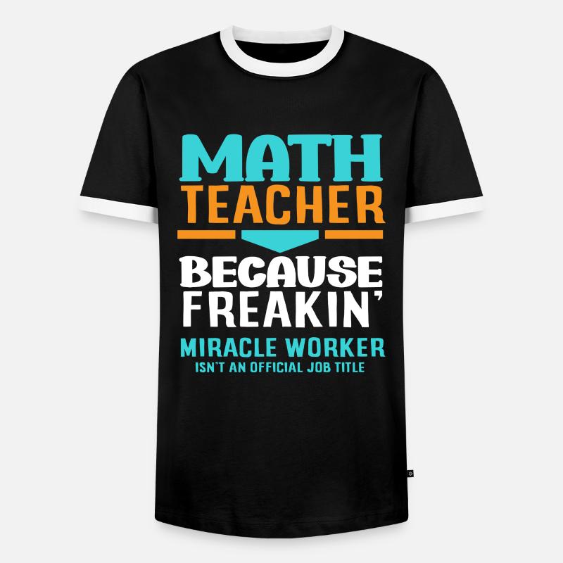 Mathe Lehrer Mathematik Geschenk - Männer Kontrast-T-Shirt - Schwarz/Weiß