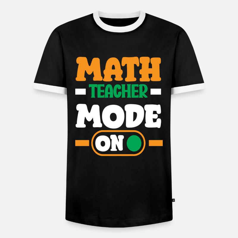 Math Teacher Math Gift - Men's Ringer Shirt - black/white
