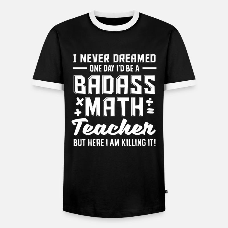Mathe Lehrer Mathematik Geschenk - Männer Kontrast-T-Shirt - Schwarz/Weiß