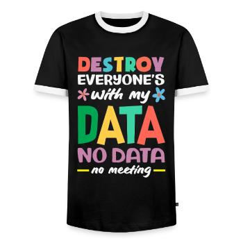 Psychologie Conseillère Psychologique Scolaire - T-shirt contrasté Homme - noir/blanc - Devant - AI Model Female 172 light (172cm) & AI Model Male 178 light (178cm)