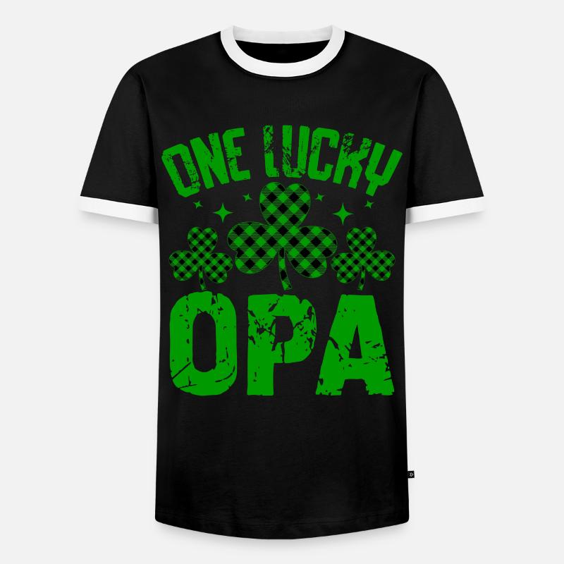 One Lucky OPA - Men's Ringer Shirt - black/white