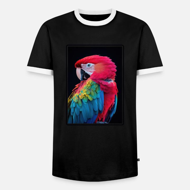Macaw's Era - Men's Ringer Shirt - black/white
