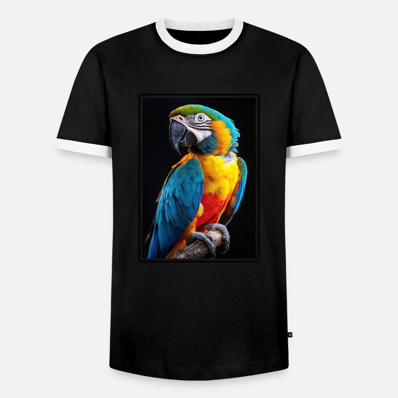 Macaw's Era - Men's Ringer Shirt - black/white