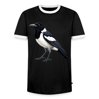 Pies Pie - T-shirt contrasté Homme - noir/blanc - Devant - AI Model Female 172 light (172cm) & AI Model Male 178 light (178cm)