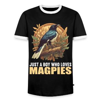 Pies Pie - T-shirt contrasté Homme - noir/blanc - Devant - AI Model Female 172 light (172cm) & AI Model Male 178 light (178cm)