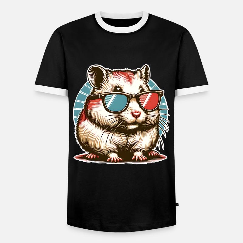 Hamster - Men's Ringer Shirt - black/white