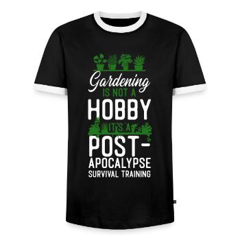 Plant Lover Gardening Gardening Is - Männer Kontrast-T-Shirt - Schwarz/Weiß - Vorne - AI Model Female 172 light (172cm) & AI Model Male 178 light (178cm)