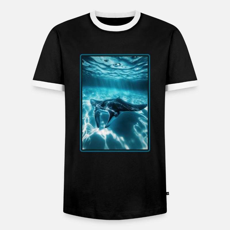 Manta Rays Manta Rays - Men's Ringer Shirt - black/white