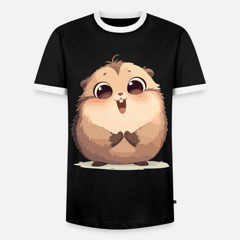 Murmeltiere Murmeltier - Männer Kontrast-T-Shirt - Schwarz/Weiß