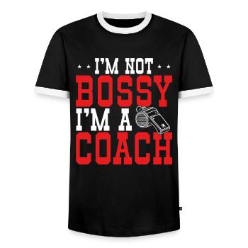 Trainer Geschenke Coach Geschenkidee - Männer Kontrast-T-Shirt - Schwarz/Weiß - Vorne - AI Model Female 172 light (172cm) & AI Model Male 178 light (178cm)