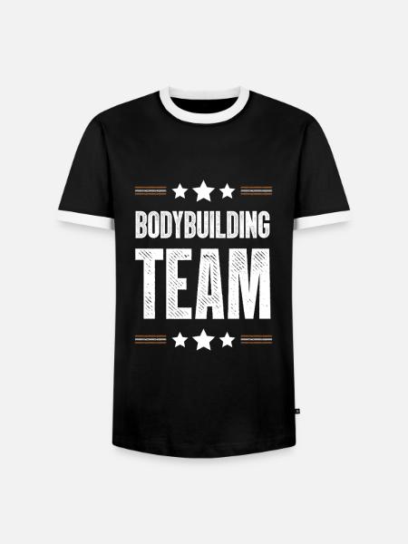 Équipe de musculation - T-shirt contrasté Homme - noir/blanc