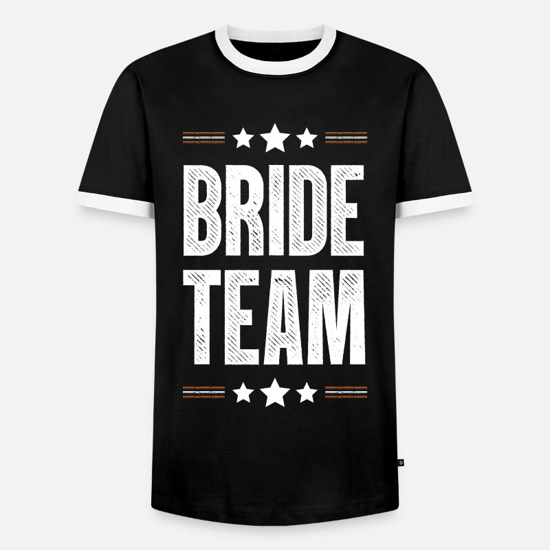 Bride Team - Men's Ringer Shirt - black/white