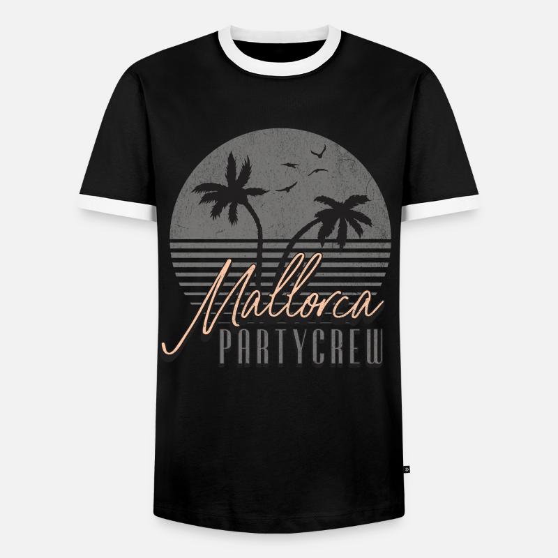 Mallorca Party Crew - Men's Ringer Shirt - black/white