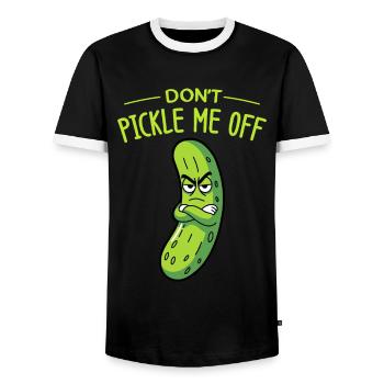 Dill Pickle I'm one of the pickles - Men's Ringer Shirt - black/white - Front - AI Model Female 172 light (172cm) & AI Model Male 178 light (178cm)