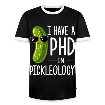 Dill Pickle Ich Gehöre Zu Den Pickles - Männer Kontrast-T-Shirt - Schwarz/Weiß - Vorne - AI Model Female 172 light (172cm) & AI Model Male 178 light (178cm)