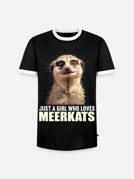 Meerkat Erdmännchen - Männer Kontrast-T-Shirt - Schwarz/Weiß