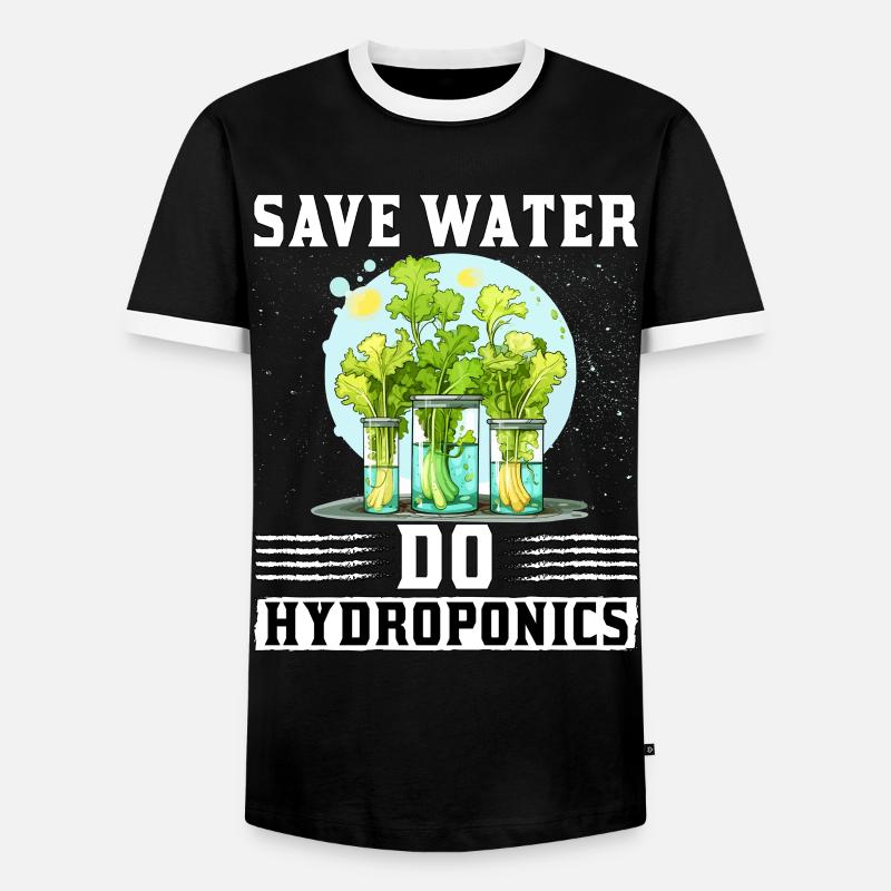 Save Water do Hydroponics - Men's Ringer Shirt - black/white