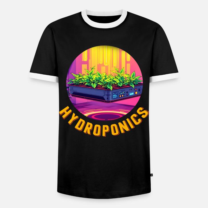 Hydroponik - Männer Kontrast-T-Shirt - Schwarz/Weiß