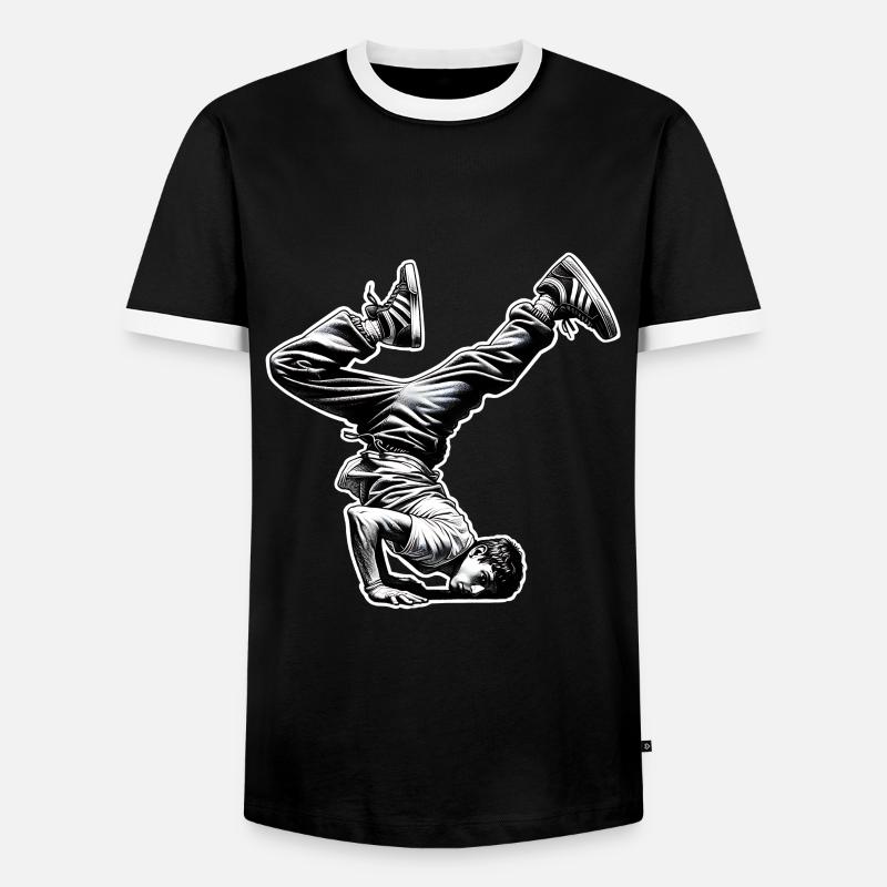 Breakdancing - Men's Ringer Shirt - black/white