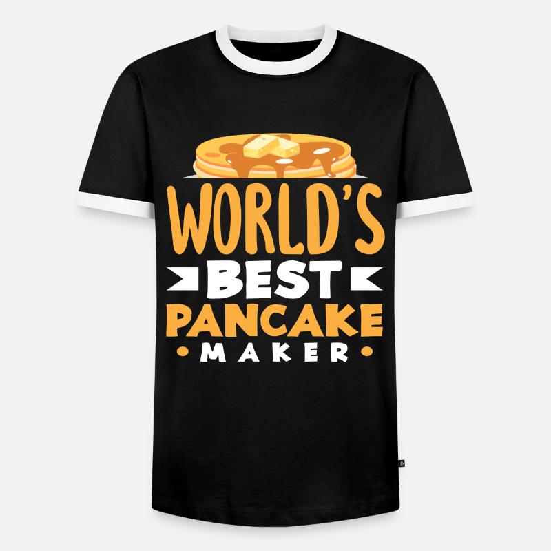 Pancakes Best Pancake Maker - Men's Ringer Shirt - black/white