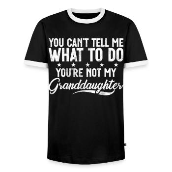 Best Uncle Proud Uncle Quote Humor - Men's Ringer Shirt - black/white - Front - AI Model Female 172 light (172cm) & AI Model Male 178 light (178cm)