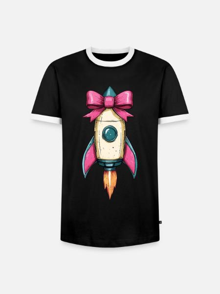 Kokettenbogen Weltraumrakete Space Shuttle - Männer Kontrast-T-Shirt - Schwarz/Weiß