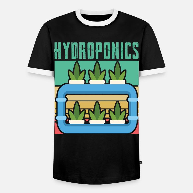 Hydroponik - Männer Kontrast-T-Shirt - Schwarz/Weiß