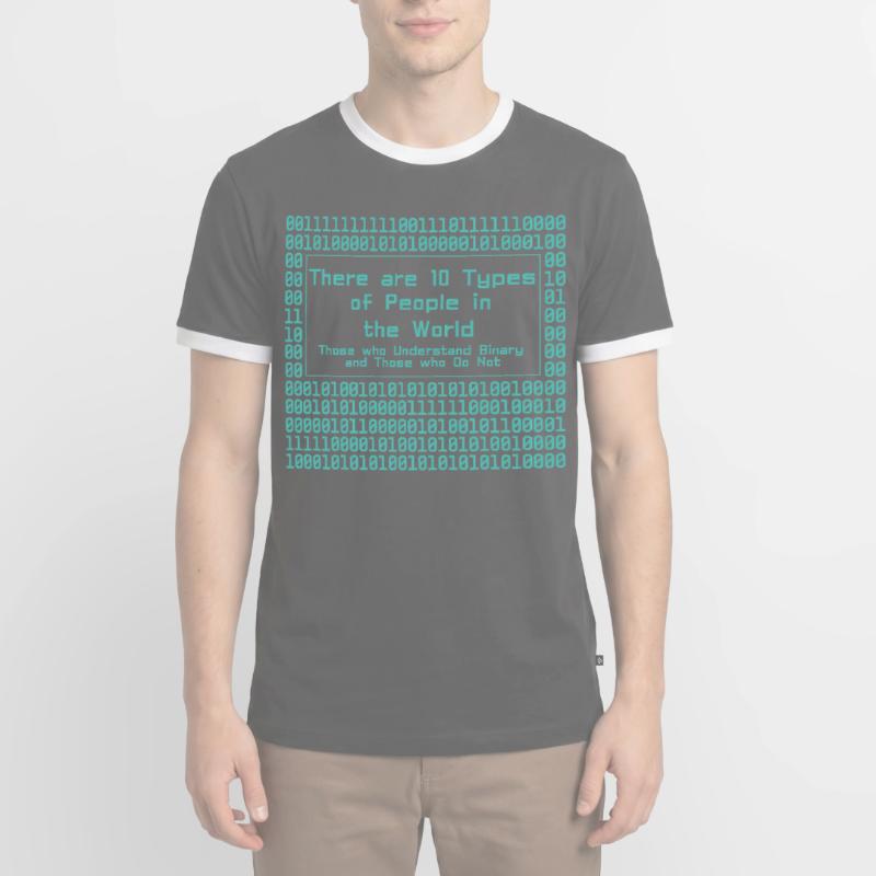 Programmierer Computercodierungssoftwareentwickler Männer Kontrast-T-Shirt