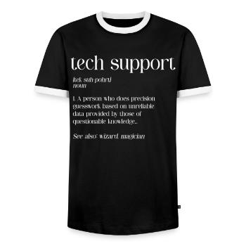 Programmer Computer Coding Software Developer - Men's Ringer Shirt - black/white - Front - AI Model Female 172 light (172cm) & AI Model Male 178 light (178cm)