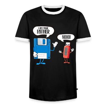 Programmer Computer Coding Software Developer - Men's Ringer Shirt - black/white - Front - AI Model Female 172 light (172cm) & AI Model Male 178 light (178cm)