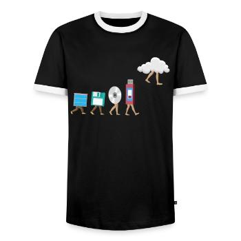 Programmer Computer Coding Software Developer - Men's Ringer Shirt - black/white - Front - AI Model Female 172 light (172cm) & AI Model Male 178 light (178cm)