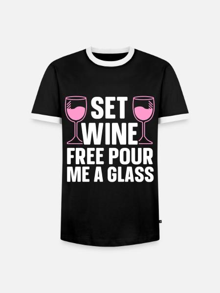 Wine Tasting Funny Wine Lover - Männer Kontrast-T-Shirt - Schwarz/Weiß