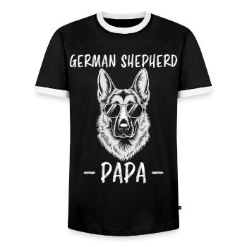 German Shepherd Saying German Shepherd Gift - Men's Ringer Shirt - black/white - Front - AI Model Female 172 light (172cm) & AI Model Male 178 light (178cm)