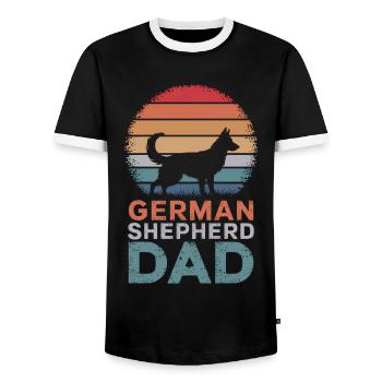 German Shepherd Saying German Shepherd Gift - Men's Ringer Shirt - black/white - Front - AI Model Female 172 light (172cm) & AI Model Male 178 light (178cm)