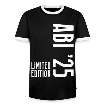 ABI 2025 Abitur Abschluss Lustiges Abiturienten - Männer Kontrast-T-Shirt - Schwarz/Weiß - Vorne - AI Model Female 172 light (172cm) & AI Model Male 178 light (178cm)