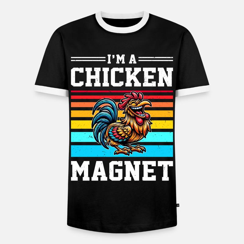 Chicken Chickens - Men's Ringer Shirt - black/white