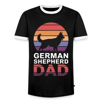 German Shepherd Saying German Shepherd Gift - Men's Ringer Shirt - black/white - Front - AI Model Female 172 light (172cm) & AI Model Male 178 light (178cm)