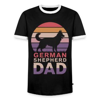 German Shepherd Saying German Shepherd Gift - Men's Ringer Shirt - black/white - Front - AI Model Female 172 light (172cm) & AI Model Male 178 light (178cm)