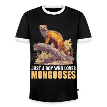 Mungos Mungo - Männer Kontrast-T-Shirt - Schwarz/Weiß - Vorne - AI Model Female 172 light (172cm) & AI Model Male 178 light (178cm)