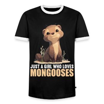 Mungos Mungo - Männer Kontrast-T-Shirt - Schwarz/Weiß - Vorne - AI Model Female 172 light (172cm) & AI Model Male 178 light (178cm)